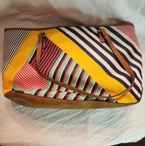 Colorful Striped Women's Tote Bag